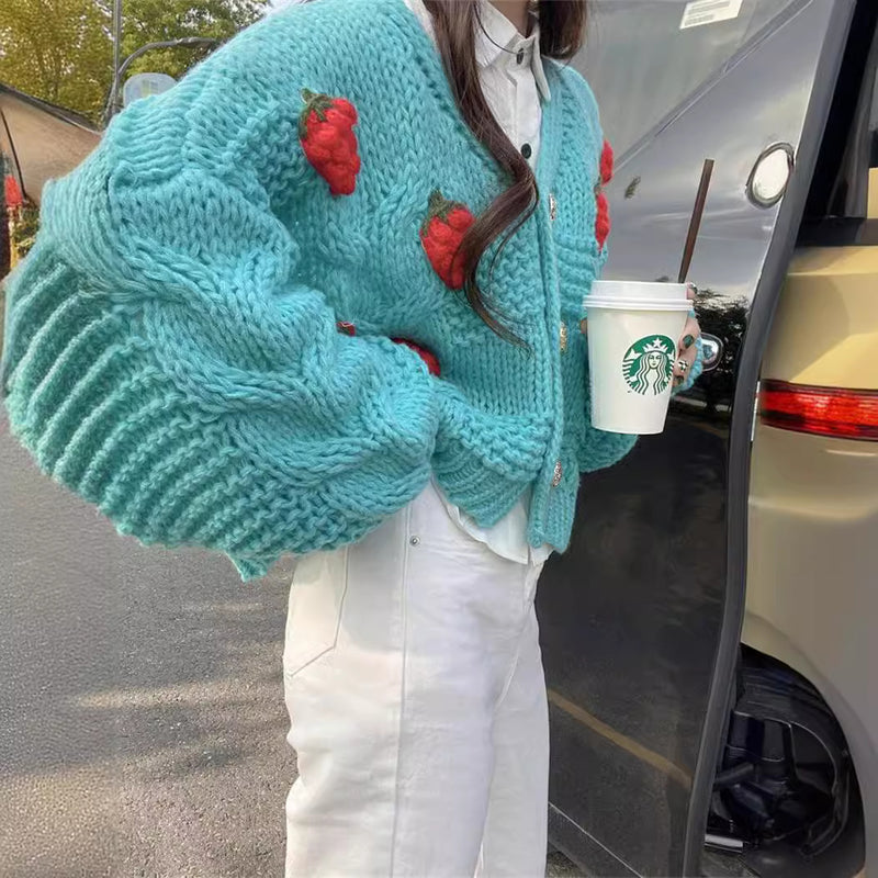 Korean Strawberry Cardigan