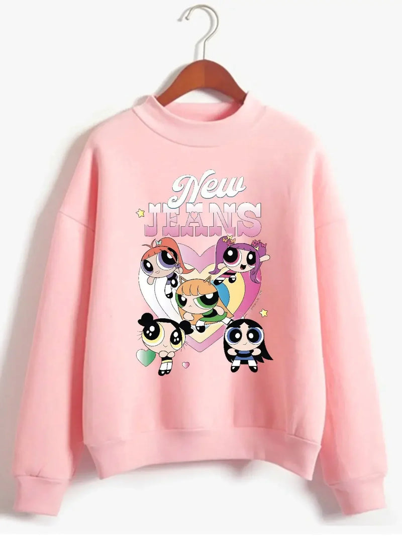 Newjeans Cartoon Heart Sweatshirt