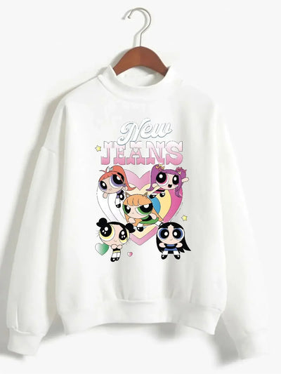 Newjeans Cartoon Heart Sweatshirt