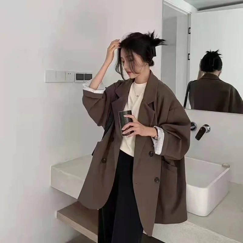 Blazer oversize coréen élégant