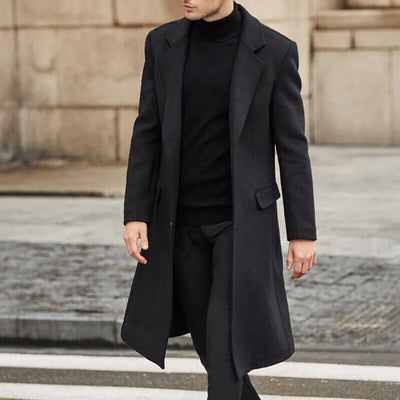 Manteau Long en Laine Coréen