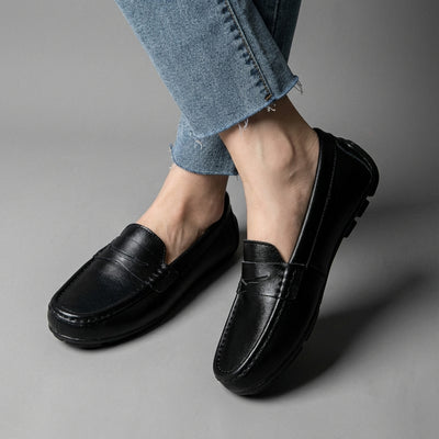 Chaussures plates coréennes femme en cuir véritable, décontractées et élégantes. Idéales pour un look moderne. - Taille 37