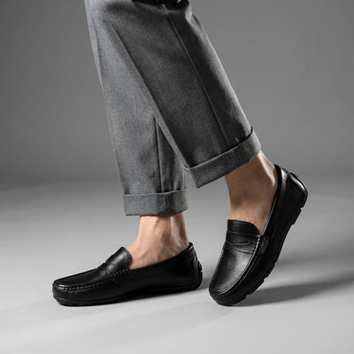 Chaussures plates coréennes femme en cuir véritable, décontractées et élégantes. Idéales pour un look moderne. - Taille 39