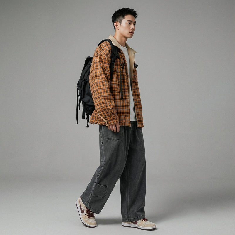 Jeans droit homme coupe ample et large - Mode Coréenne Streetwear Koreanxwear - Taille L