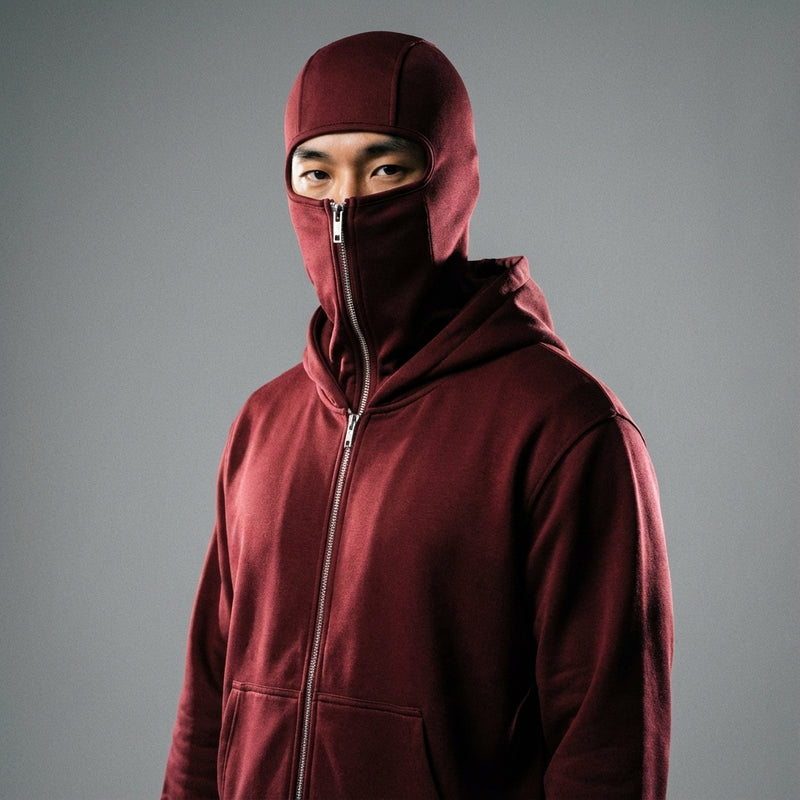 Sweat à capuche zippé noir pour homme - Style Coréen Koreanxwear - Taille L