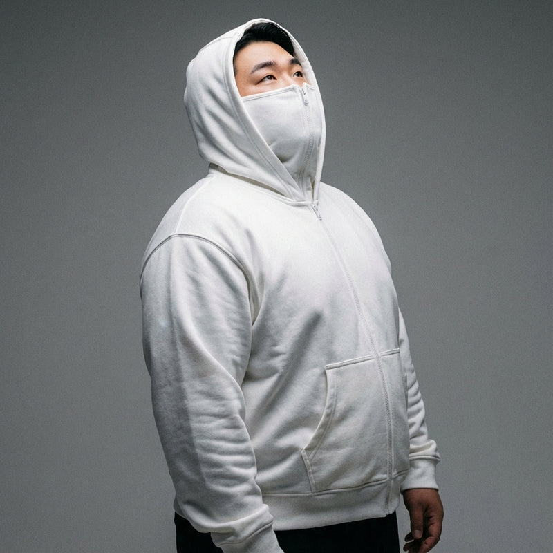 Sweat à capuche zippé noir pour homme - Style Coréen Koreanxwear - Taille XL - Grande Taille