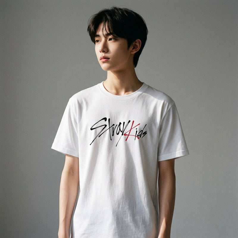 Mannequin teen - T Shirt Stray Kids Rouge - Blanc / XS