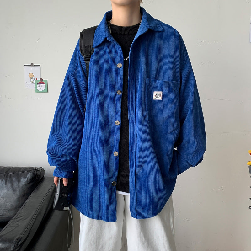 Korean velvet oversized shirt