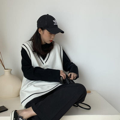 Pull coréen col v - KoreanxWear