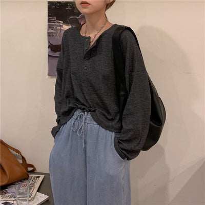 Pull à manches longues rétro - KoreanxWear