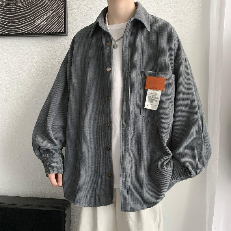 Korean velvet oversized shirt