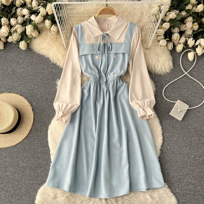 Vestido corto de estudiante coreano