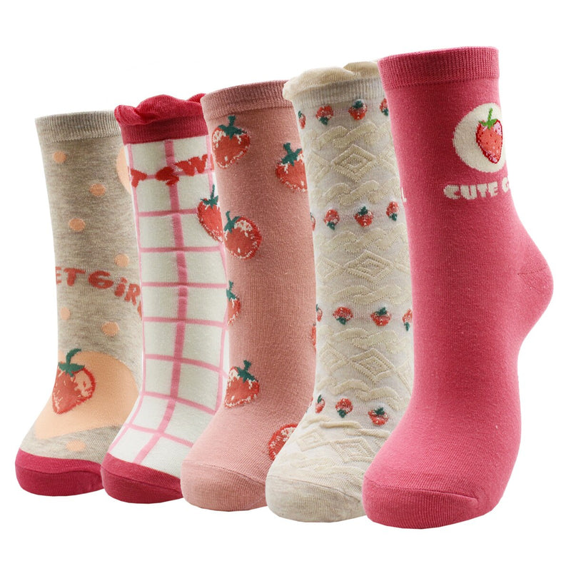 Lot de 5 paires de chaussettes amusantes - KoreanxWear