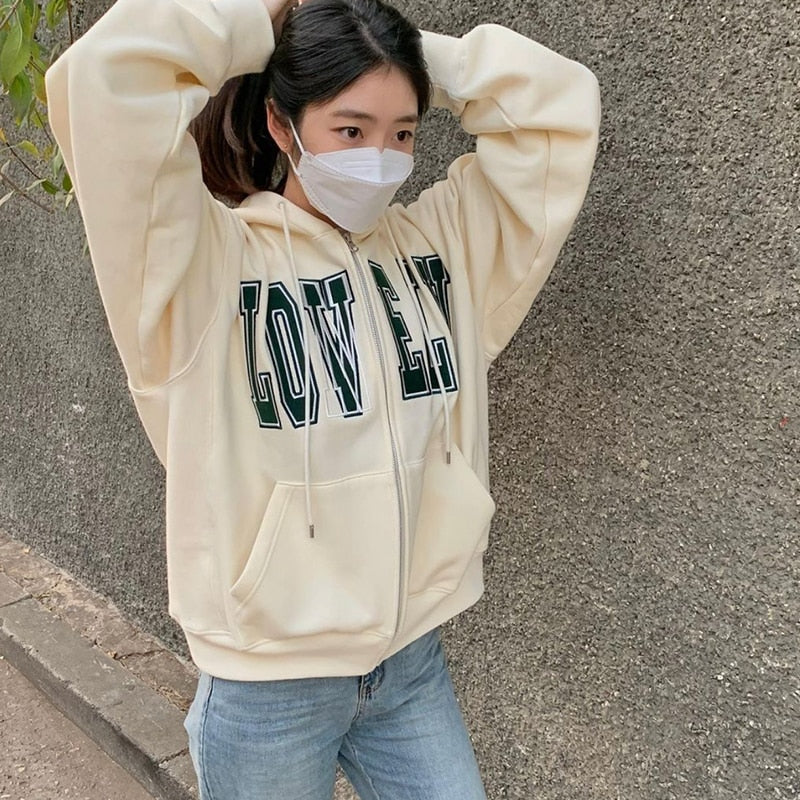 Korean zip sweatshirt