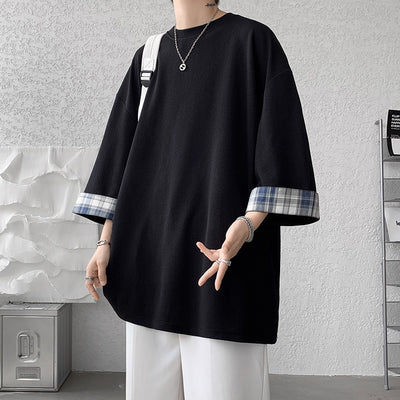 Checked oversized T-shirt