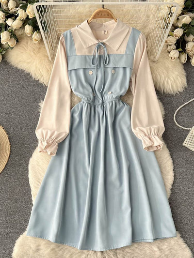 Vestido corto de estudiante coreano