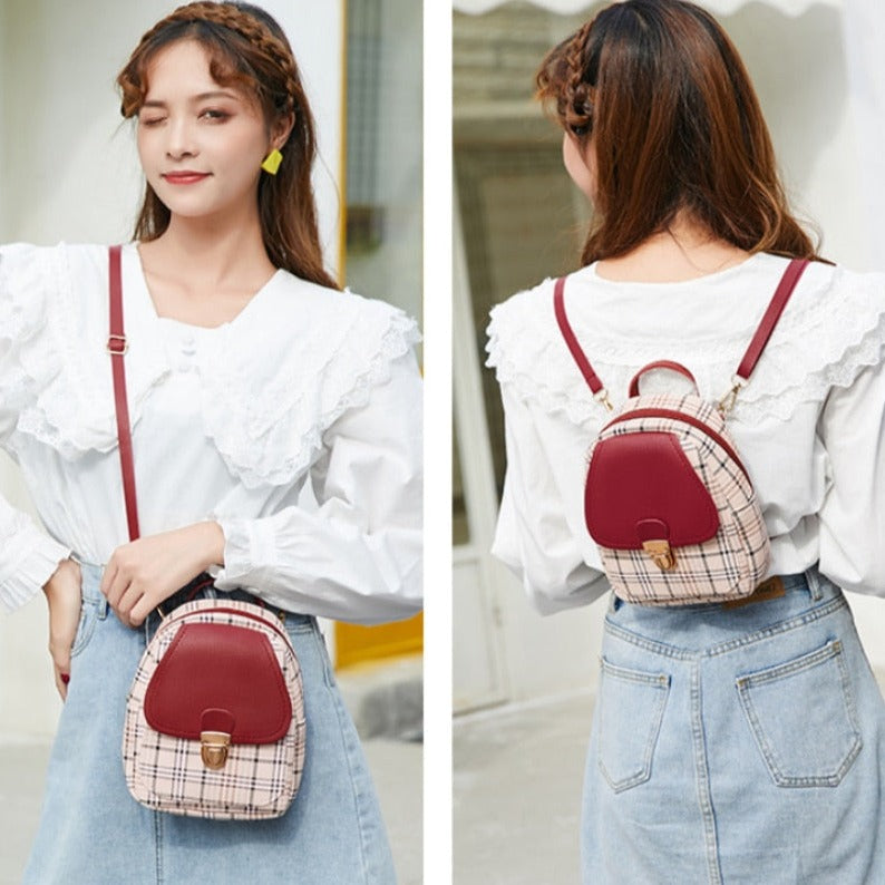 Sac à dos coréen à carreaux - KoreanxWear