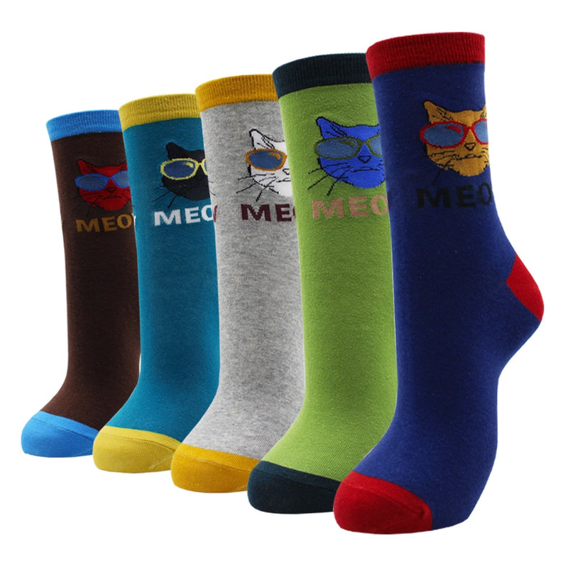 Lot de 5 paires de chaussettes amusantes - KoreanxWear