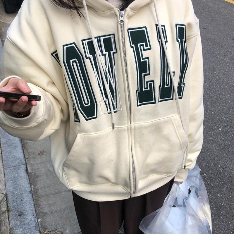 Korean zip sweatshirt