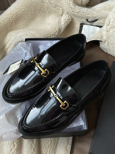 Korean vintage leather moccasins