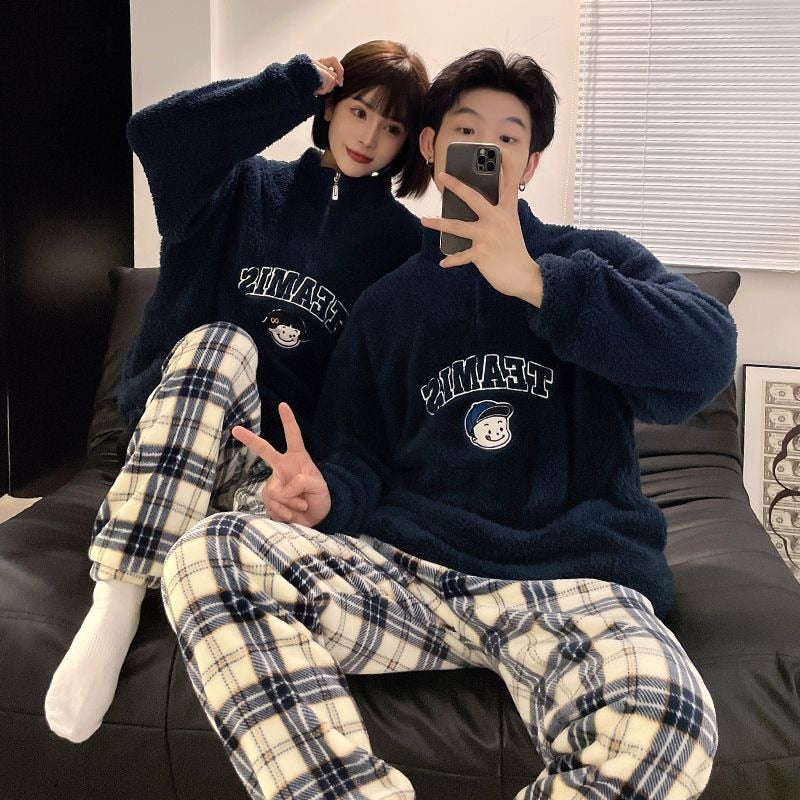 Pyjama de couple en velours - KoreanxWear