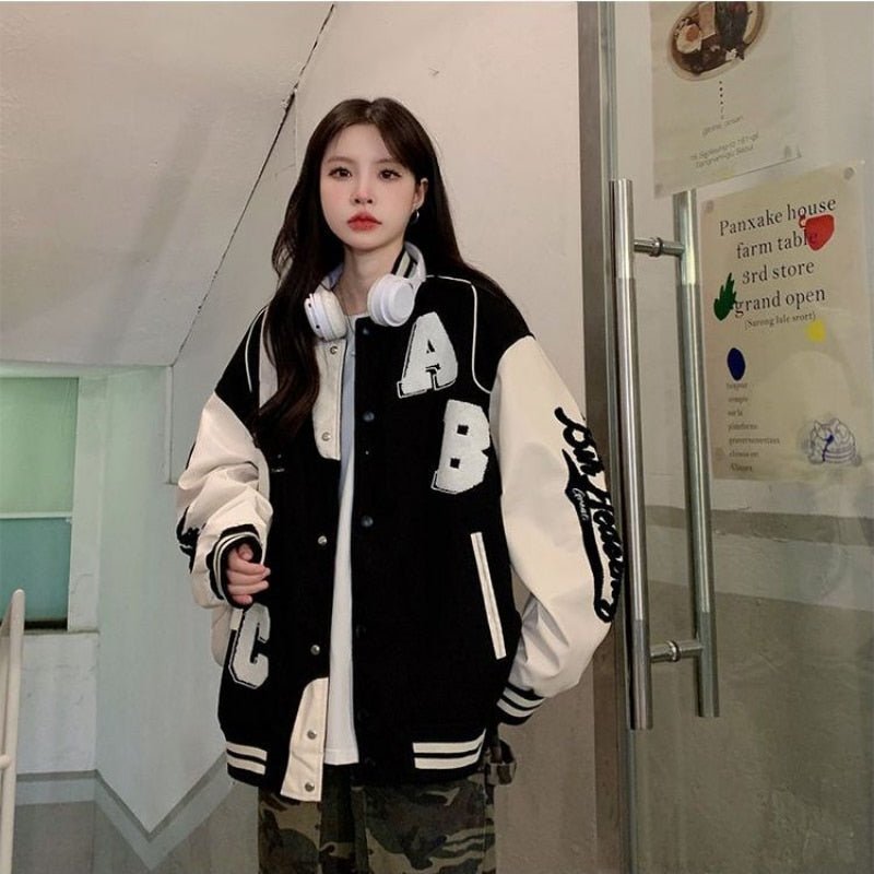 Bomber de baseball oversize - KoreanxWear