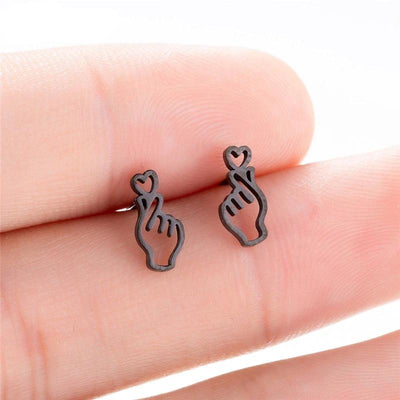 Boucles d'oreilles Finger Heart - KoreanxWear