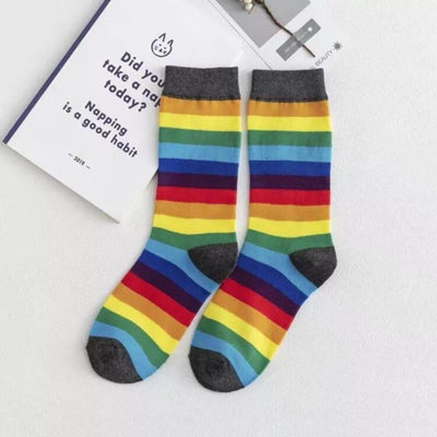 Chaussettes arc-en-ciel coréennes - KoreanxWear