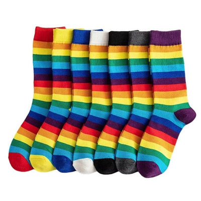 Chaussettes arc-en-ciel coréennes - KoreanxWear