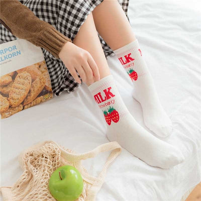 Chaussettes Coréennes Lait - KoreanxWear