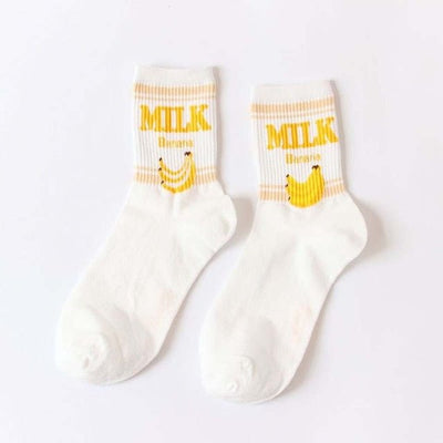 Chaussettes Coréennes Lait - KoreanxWear