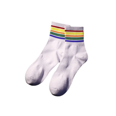 Chaussettes Harajuku à bandes - KoreanxWear