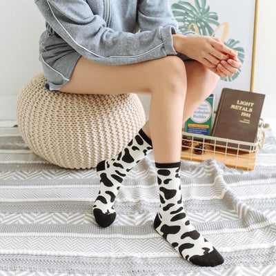 Chaussettes Noires et Blanches Vache