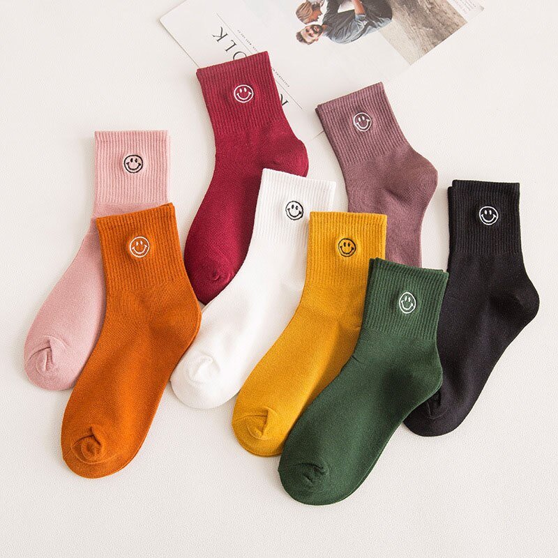 Chaussettes smileys coréennes - KoreanxWear