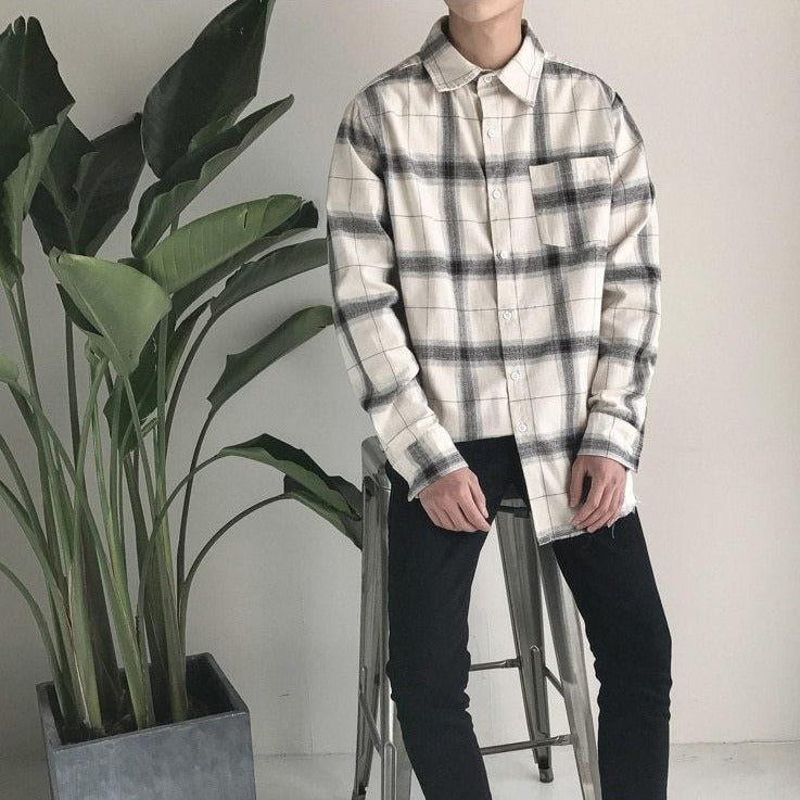 Chemise à grands carreaux - KoreanxWear