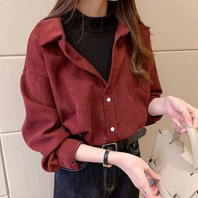 Chemise col roulé vintage coréenne