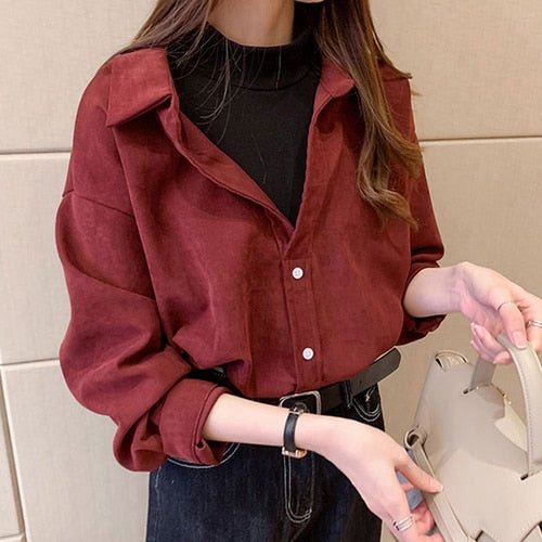 Chemise col roulé vintage coréenne