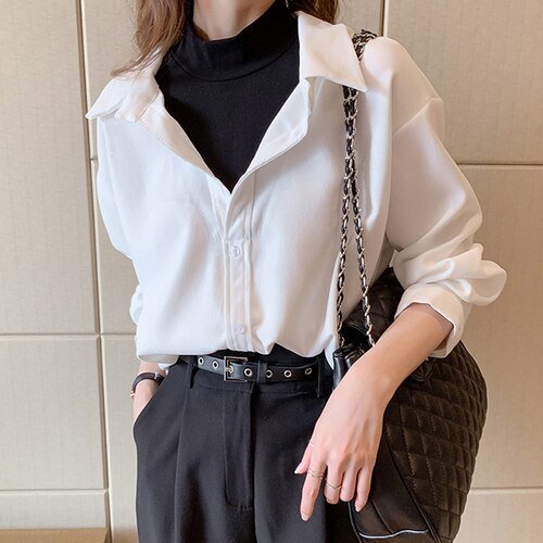 Chemise col roulé vintage