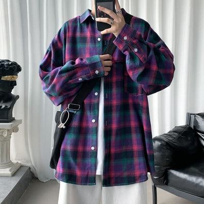 Chemise coréenne tartan - KoreanxWear