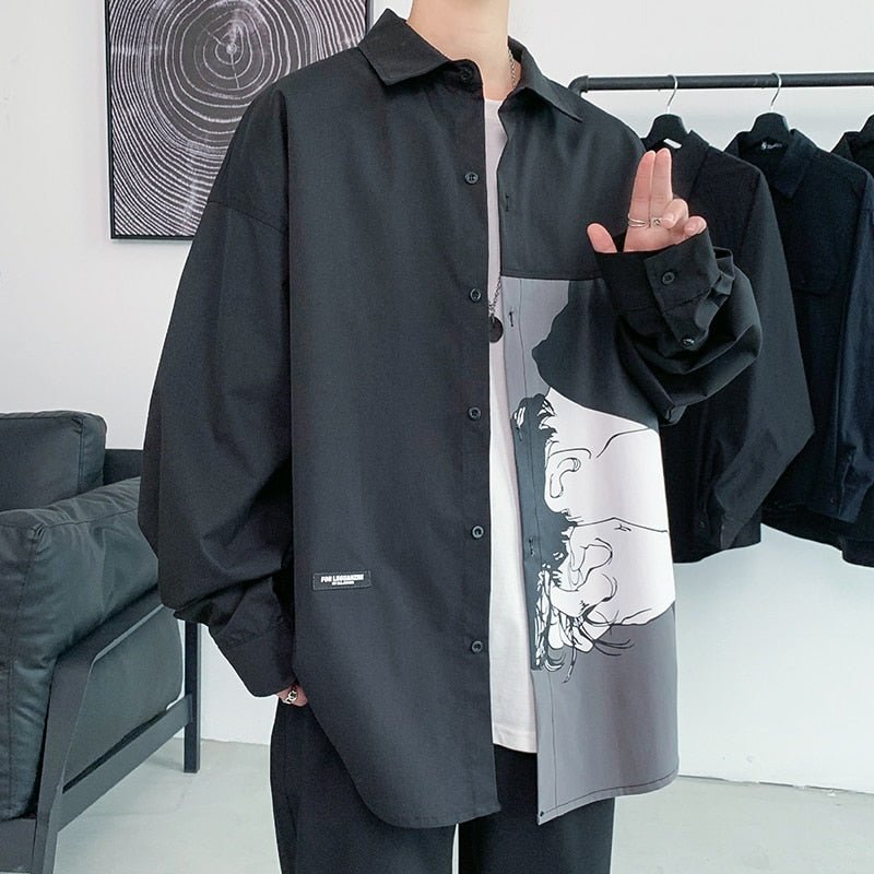 Chemise oversize streetart - KoreanxWear