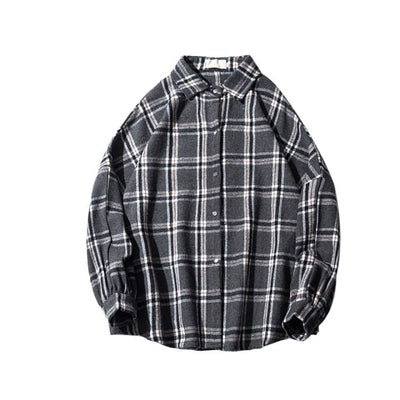 Chemise plaid épaisse - KoreanxWear