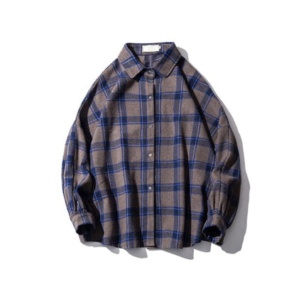 Chemise plaid épaisse - KoreanxWear