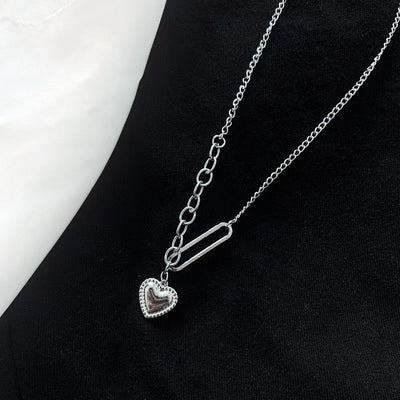 Collier épingle coeur - KoreanxWear