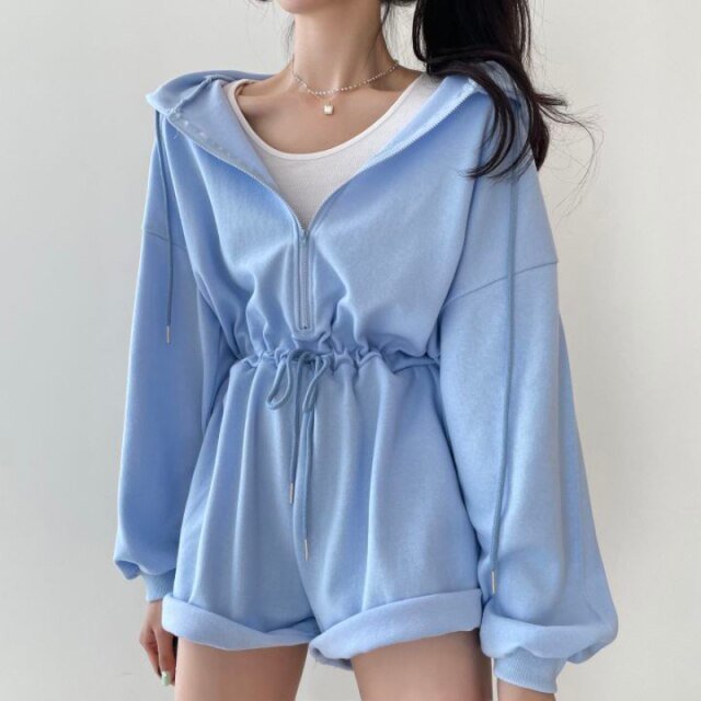 Combishort coréenne sweat - KoreanxWear