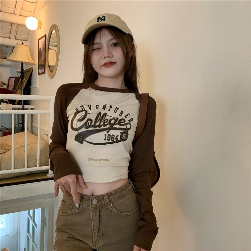 Crop top College - KoreanxWear