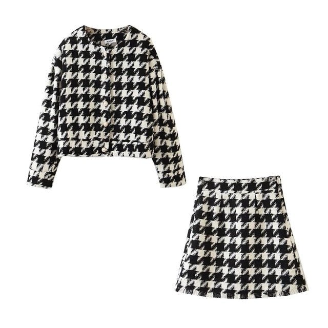 Ensemble Jupe et Veste Vintage Noir