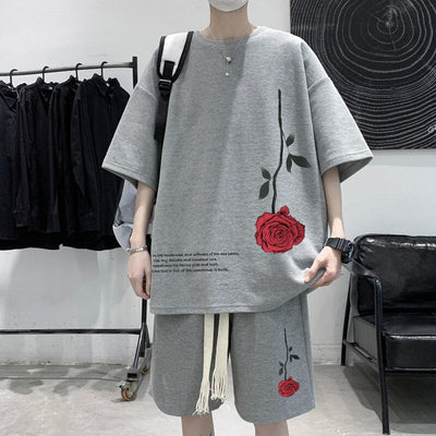 Ensemble streetwear rose - KoreanxWear