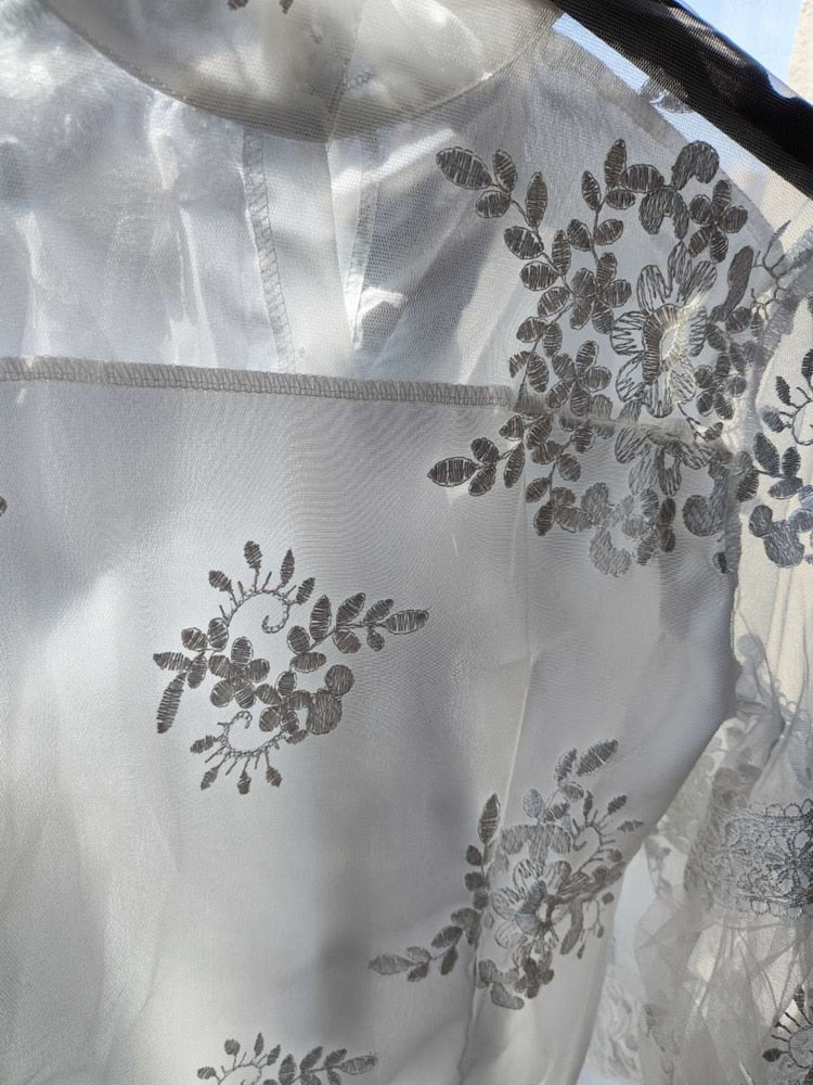 Haut vintage en maille et dentelle - KoreanxWear