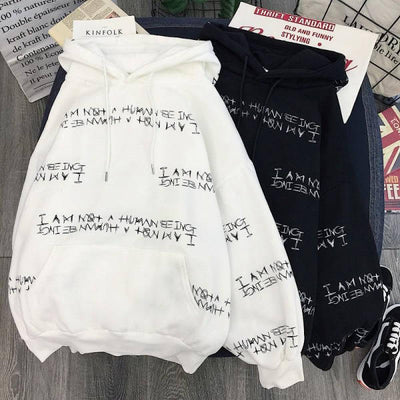 Hoodie Coréen Not a Human - KoreanxWear