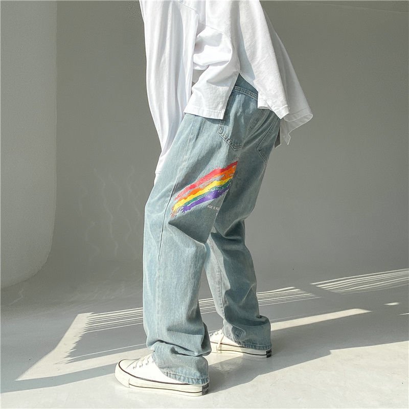 Jeans vintage arc en ciel - KoreanxWear